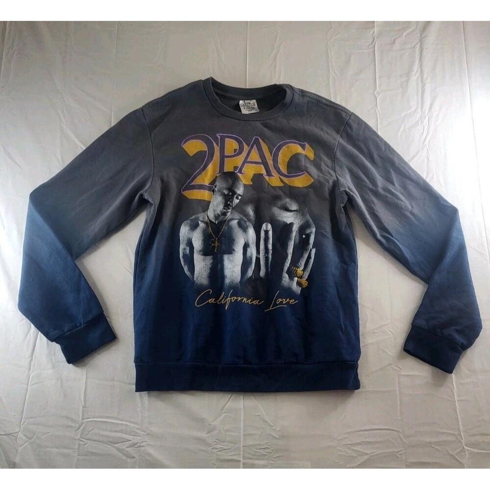2Pac Sweatshirt Men's Size Small Gray California Love Pullover Long Sleeve S